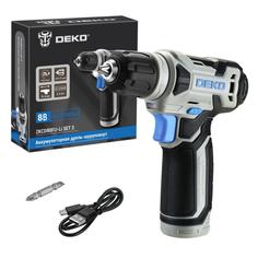 Аккумуляторная дрель-шуруповерт DEKO ZKCD80FU-Li SET 3, 18Нм, 1х2.0Ач ДЕКО