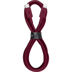 Кабель VLP Nylon Cable USB С - Lightning MFI марсала