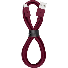 Кабель VLP Nylon Cable USB A - USB C марсала