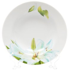 Тарелка суповая, керамика, 20 см, круглая, Идиллия Цветущая лилия, Добрушский фарфоровый завод, 5С0788Ф34