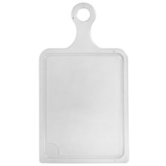 Доска разделочная пластик, 24х19 см, с ручкой, мрамор, прямоугольная, Мультипласт, Малая