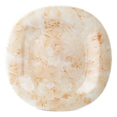 Тарелка обеденная, стекло, 27 см, квадратная, Marble Beige, Luminarc, Q7484
