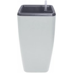 Горшок для цветов пластик, 20 л, 24х24х52.4 см, автополив, с внутренней вставкой 8л, утренний туман, InGreen, Munchev, IG622511025