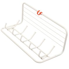 Вешалка настенная 5 крючков, с полкой 60, 22х60х26.5 см, сталь, ЗМИ, ВСП 6 Б, белая ZMI