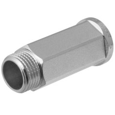 Удлинитель сантехнический, 1/2, никель, латунь, внутренняя/наружная, 50 мм, шестигранный, MPF, ИС.071983