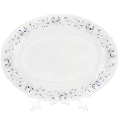 Блюдо стеклокерамика, овальное, 30 см, белое, Эдем, Daniks