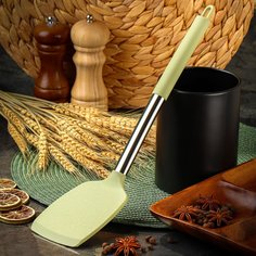 Лопатка силикон, пластиковая ручка, навеска, Daniks, Verde, JA20206486-8