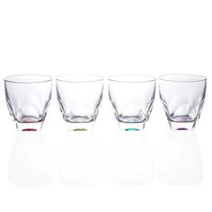 Стакан 320 мл, хруст стекло, 6 шт, RCR, Gems, цветные, 28263