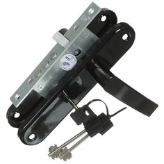 Замок врезной Просам, 77305-ЗВ9-6/13.РФ61-019Ш3, ручка в комплекте, сувальдный, черный