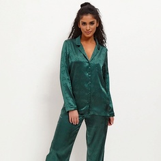 Одежда COMFY HOME Пижама шелковая зеленая