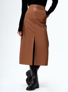 Юбка из экокожи с разрезом Charuel