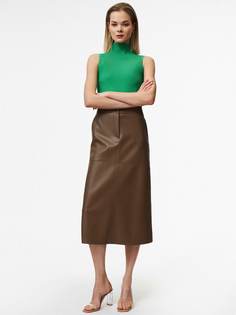 Юбка из экокожи с разрезом сзади Charuel