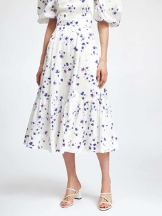 Юбка со сборками и цветочным принтом Charuel