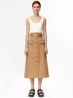 Юбка миди со съемным поясом Charuel