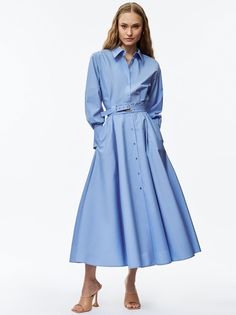 Платье-рубашка из хлопка с поясом Charuel