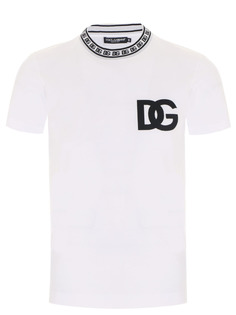 Футболка хлопковая с логотипом Dolce & Gabbana