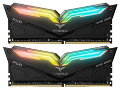Модуль памяти Team Group T-Force Night Hawk RGB DDR4 DIMM 3200MHz PC4-25600 CL16 - 16Gb Kit (2x8Gb) TF14D416G3200HC16CDC01