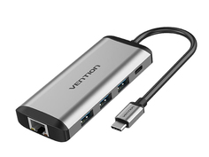 Хаб USB Vention USB Type-C 9 in 1 THAHB