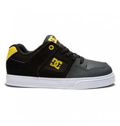 Детские Кеды Pure Elastic Grey/Yellow DC Shoes