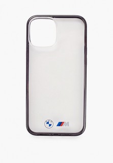 Чехол для iPhone BMW 12 Pro Max (6.7), M-Collection PC/TPU Transparent Hard/metal effect Black edges