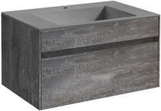 Тумба с раковиной серый камень 80 см Vincea Chiara VMC-2C800GS + VCB-13800G