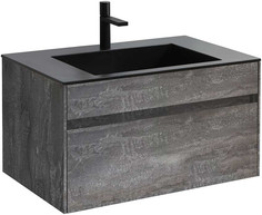 Тумба с раковиной серый камень 80 см Vincea Chiara VMC-2C800GS + VCB-13800B