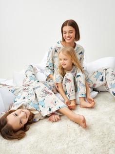 Трикотажная пижама с принтом для девочек (принт, 146-152) Sela