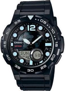 Японские наручные мужские часы Casio AEQ-100W-1A. Коллекция Ana-Digi