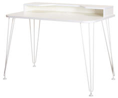 Стол компьютерный 12.78 Базис 3 Белый PE шагрень Bravo