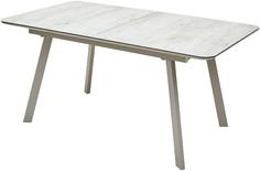 Стол ARUBA 140 BEIGE/ CAPPUCINO глазурованное стекло Bravo