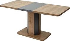 Стол обеденный раздвижной STORK Дуб Канзас/ Графит 120/160 Bravo