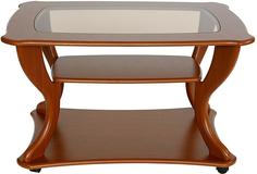 Стол журнальный Маэстро+ стекло СЖС-02 (вишня) Bravo