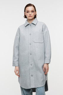 пальто женское Куртка-рубашка oversize теплая удлиненная Befree