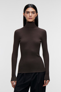 свитер женский Водолазка вискозная облегающая в рубчик Befree