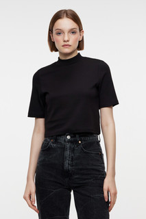 Топ-футболка хлопковый с воротником-стойкой Befree