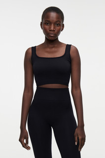 Кроп-топ облегающий в рубчик на широких бретелях Befree