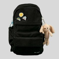 Рюкзак школьный черный, 38х15х9 см Sun Eight