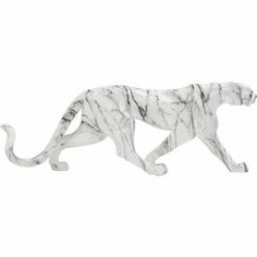 Статуэтка Леопард, 95 х 34 х 18 см, белая Kare