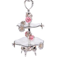 Ваза для конфет, 2 яруса, стекло, на ножке, 52х32 см, Mayer & Boch, 30822