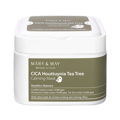 Маска для лица MARY&MAY Набор масок для лица успокаивающие Cica Houttuynia Tea Tree Calming Mask 30.0