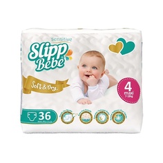 SLIPP BEBE Подгузники для детей TWIN № 4 36