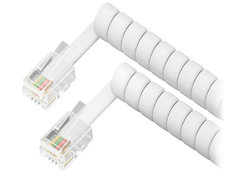 Сетевой кабель GCR RJ9 4P4C 3m White GCR-TPC4P4C-3.0m