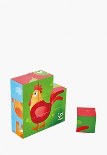 Набор игровой Hape Деревянные кубики головоломка "Ферма", 6 вариантов