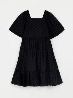 Платье с вышивкой для девочек (черный, 122) Sela