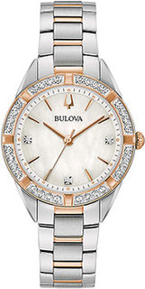 Японские наручные женские часы Bulova 98R281. Коллекция Sutton