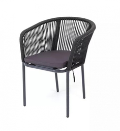 Плетеный стул из роупа Марсель темно-серый 4sis