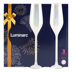 Набор бокалов для шампанского Luminarc Celeste Golden Chameleon 160 мл 3 шт