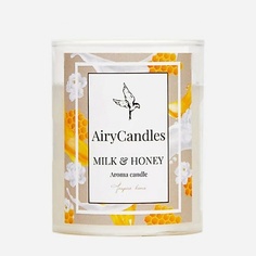 AIRYCANDLES Свеча ароматическая MILK & HONEY с деревянным фитилем 190