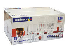 Стаканы в наборах набор стаканов LUMINARC Новая Америка 6шт. 350мл высокие стекло