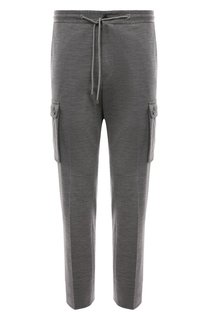 Брюки-карго из шерсти и хлопка Corneliani